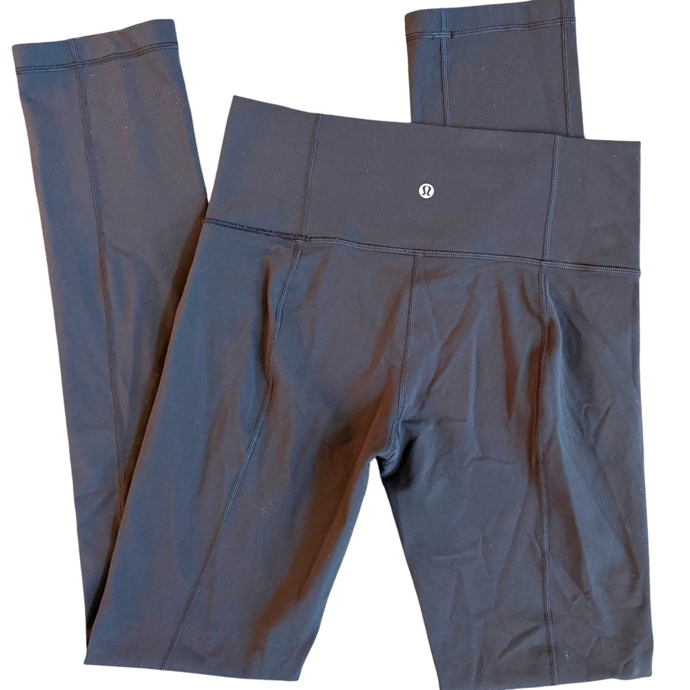 Lululemon 8 Full Length Long Inseam Leggings Grey Yoga Gym Athleisure Pants